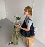 Leton Denim Sleeveless Blouse