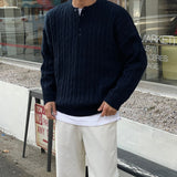 Levon Henley Neck Cable Knit