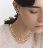 H edition Silver(Y) White Pearl Bead Necklace 4mm