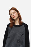 Emblem Mixed Embroidered Sweater