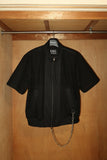 punching chain short sleeves blouson