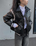 Kochi Leather Varsity Padded Jumper