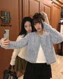 Nori Brush Fur Short Cardigan