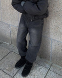 Lewis black blue washed wide pants