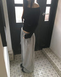 Ola Brushed Diagonal Wide Sweatpants