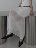Ash Chiffon Long Skirt