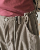 Nelz Corduroy Snap Wide Pants