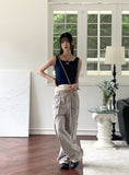 Meritz Ribbon String Hole Shirring Sleeveless