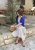 Shueri V-neck Rib Knit Cardigan