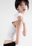 Wrinkle Cross Up Off Shoulder T