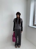 Samuni Stripe Banding Wrap Skirt Pants