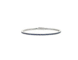 Essence Silver (W) 4-Prong Wrap Sapphire Tennis Bracelet 2mm