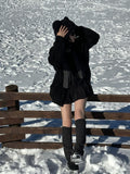Corduroy Slit Skirt Pants