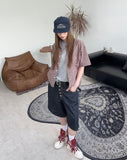 Arpa Front Button Bermuda Denim Pants
