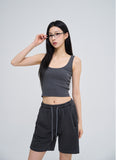 [U-BASIC] Roel Pigment Ribbed Tank Top