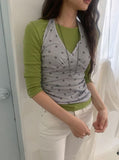 Fling Halter Dot V-Neck Sleeveless