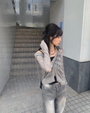 Tutu Gray Washing Denim Wide Pants