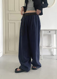 Muskin Banded Pigmented Cotton Wide Pants