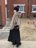 Roit Check Frill Long Banding Skirt