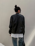 (UNISEX) Piece Color Matching Racer Jacket