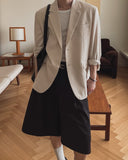 L'Obrey Single Linen Blazer
