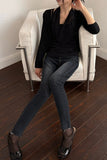 Slim fit dark washing skinny denim