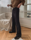 Eden One-Tuck Semi Bootcut Slacks