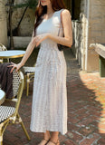 Rehel Square Neck Ribbed Knit Sleeveless