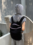 GINGHAM SHIRRING ZIP-UP