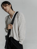 Cable knit cardigan