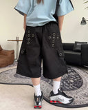 Ber Cross Eyelet Bermuda Pants