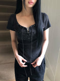 Mucon Eyelet Short Sleeve T-shirt