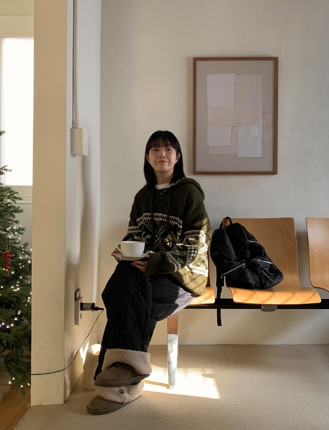 【BAON】Kemin banding fleece quilted pants BAON (バオン) - ケミンバンディングフリースキルティングパンツ