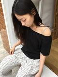 Yurimi One Off-Shoulder Loose Fit Tee