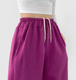 Brushed Bly Vivid Color Long Wide Banding Training Pants