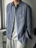 Ruff pattern striped shirt