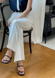 Pureine Pintuck Wide Slacks Pants (Belt set)