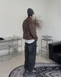Henon Dart Cat Brush Denim Pants