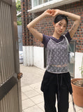 Padded Slav puff sleeve short-sleeved hooded T-shirt
