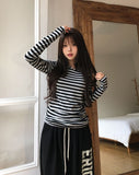 Bio Stripe Long Hoodie