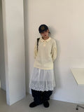 Melfi Waffle Shirring Collar Tee