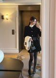 Gnut Frill Velvet Jacket Skirt Set