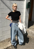 INSIDE OUT TRACK DENIM