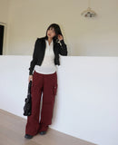 pelo zipper pocket slim cotton zip-up