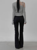 Aden One Shoulder Slit Knit