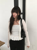 Weu Linen Rib Knit Cardigan
