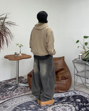 Panel Herringbone Hooded Jumper