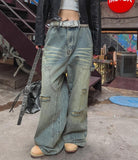 Denti Damage Brush Denim Pants
