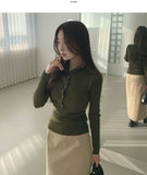 Fake Layered High-Neck Layered Knit Set-Up