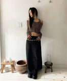 Omin Angora Slim Fit Sleeveless Cardigan